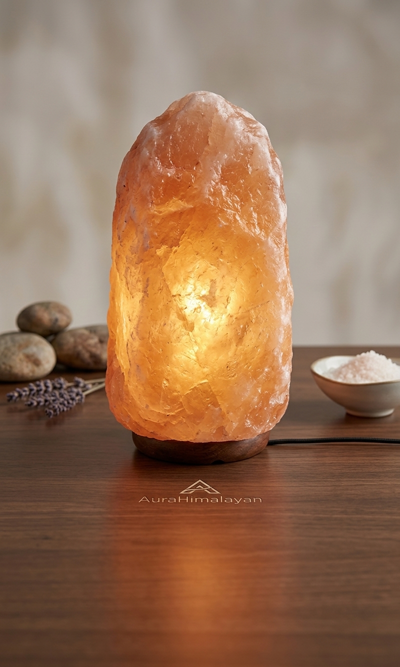 Glowing Himalayan Crystal Salt Lamp