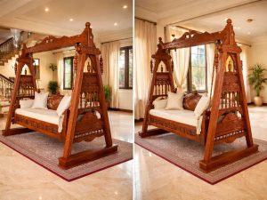 Royal Hand-Carved Sheesham Wooden Swing